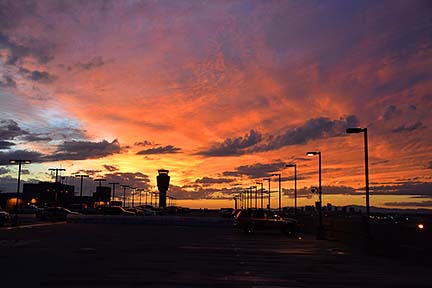 Sunset, Phoenix Sky Harbor, February 23, 2015